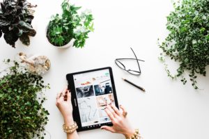 browing a site using a tablet